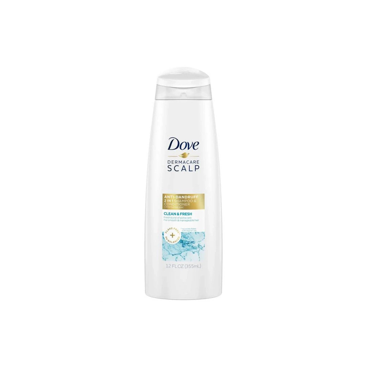 DOVE USA SHAMPOO 355ML ANTIDANDRUFF CLEAN & FRESH 2 IN 1