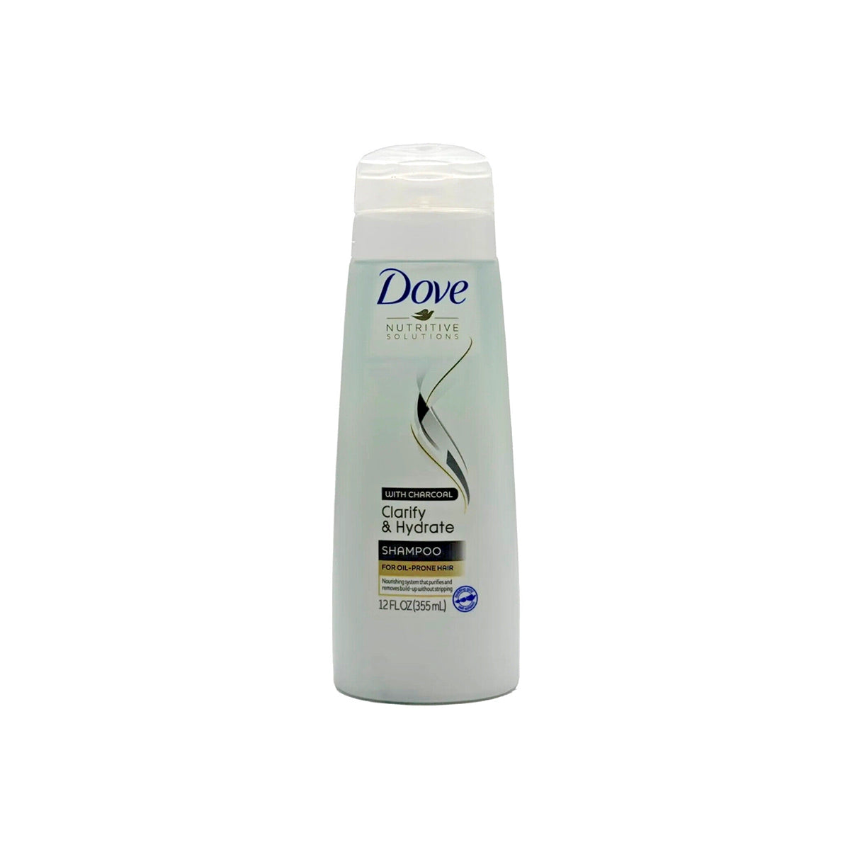 DOVE USA SHAMPOO 355ML CLARIFY & HYDRATE CHARCOAL