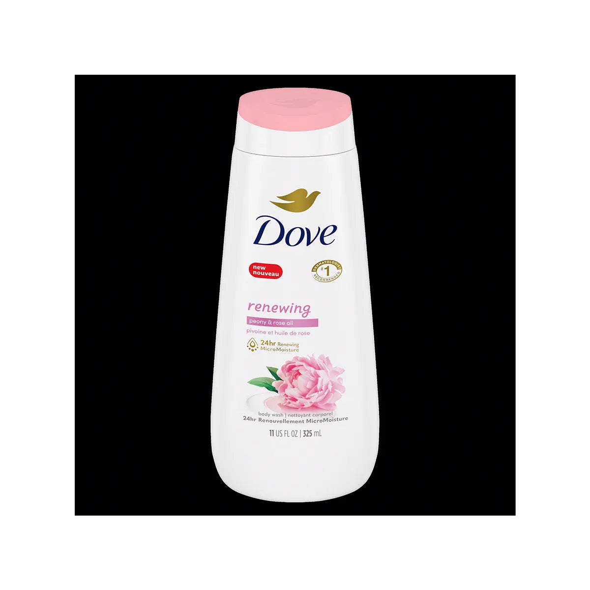 DOVE BODY WASH 325ML RENEWING PEONY ROSE OIL