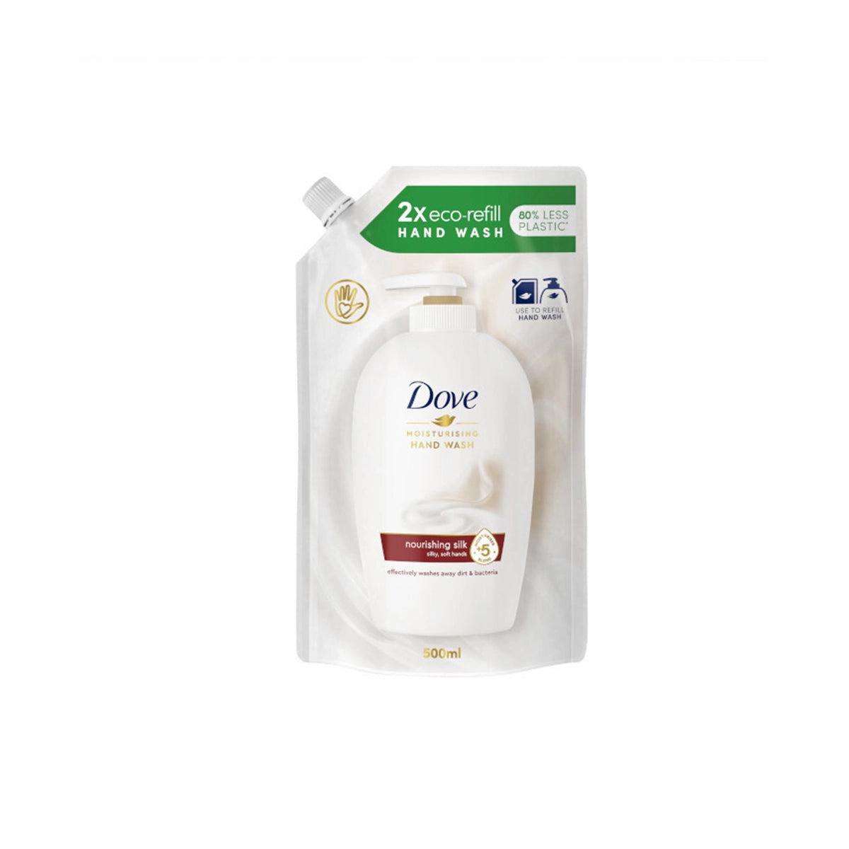 DOVE UK HAND WASH 500ML REFILL NOURISHING SILK