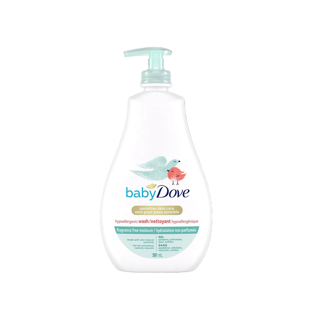 DOVE USA BABY TOP TO TOE WASH 384ML SENSITIVE