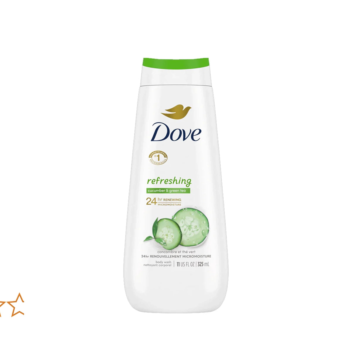 DOVE USA BODY WASH 325ML GO FRESH CUCUMBER & GREEN TEA