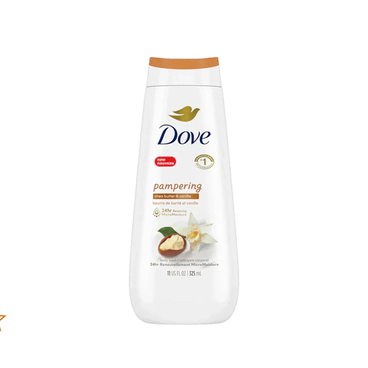 DOVE USA BODY WASH 325ML PAMPERINA SHEA BUTTER VANILLA