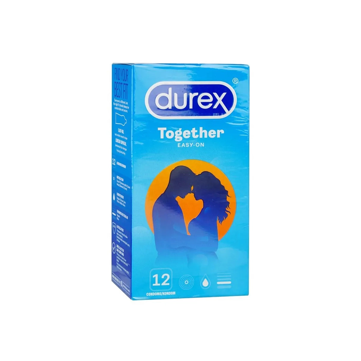 DUREX CONDOM 12CS TOGETHER EASY ON