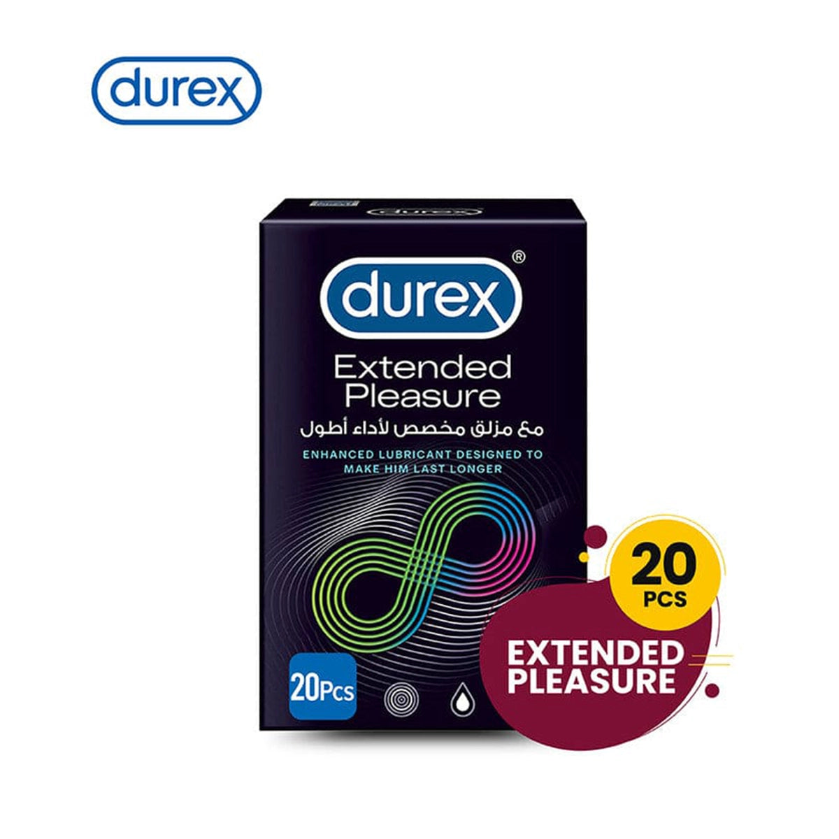 DUREX CONDOM 20CS EXTENDED PLEASURE