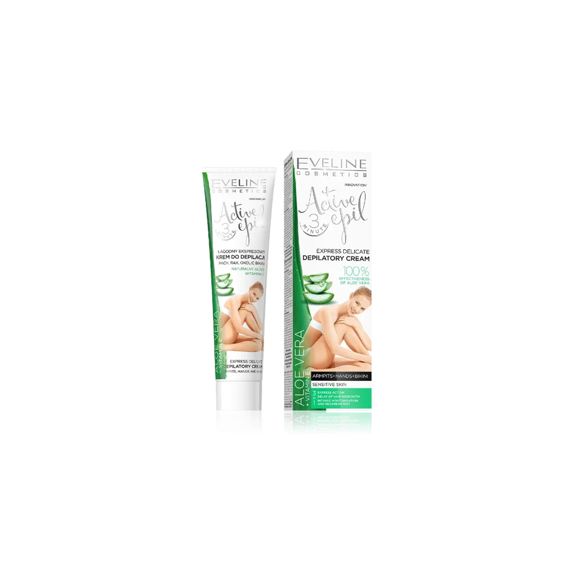 EVELINE DEPILATORY CREAM 125ML ACTIVE EPIL ALOE VERA