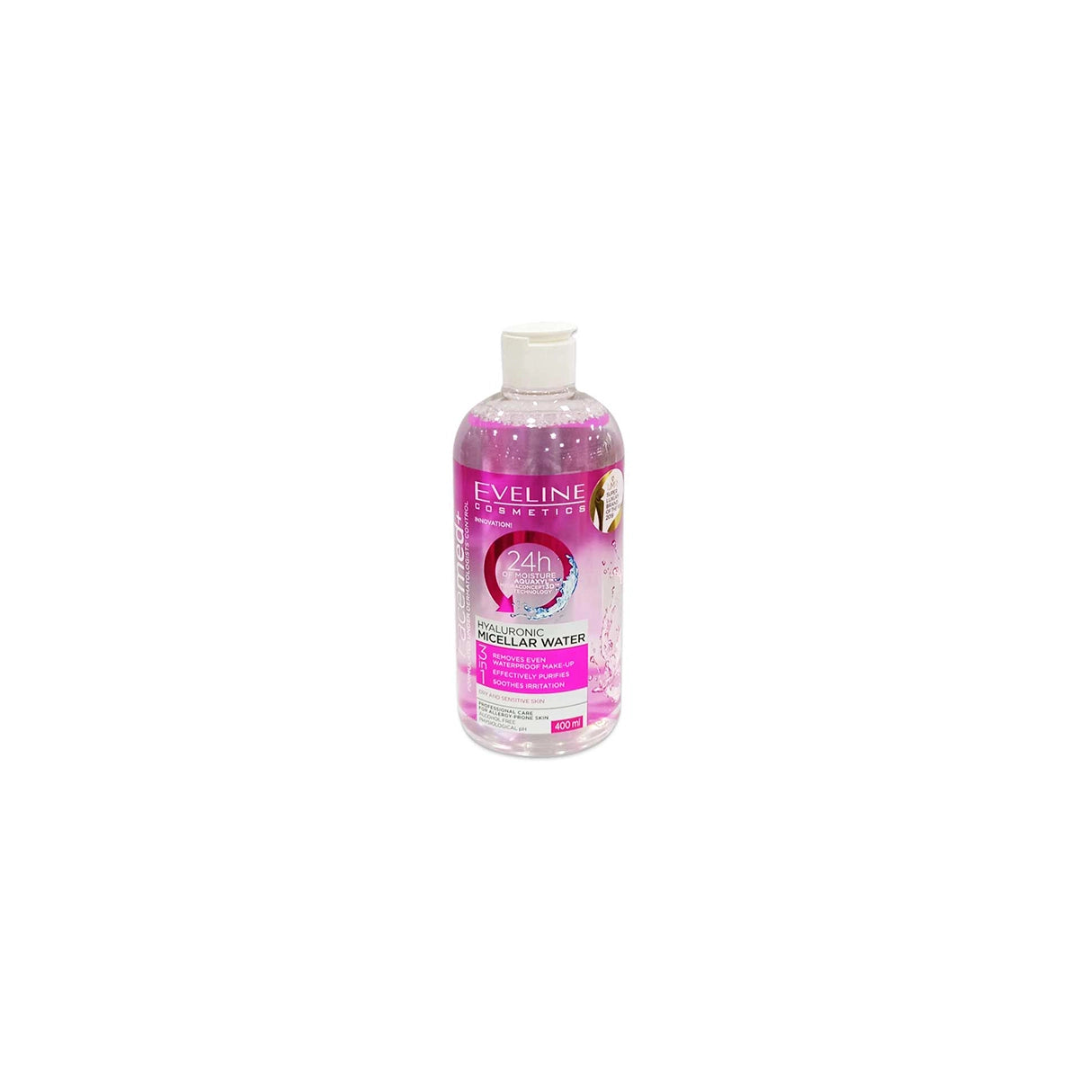 EVELINE FACEMED MICELLAR WATER 400ML HYALURONIC