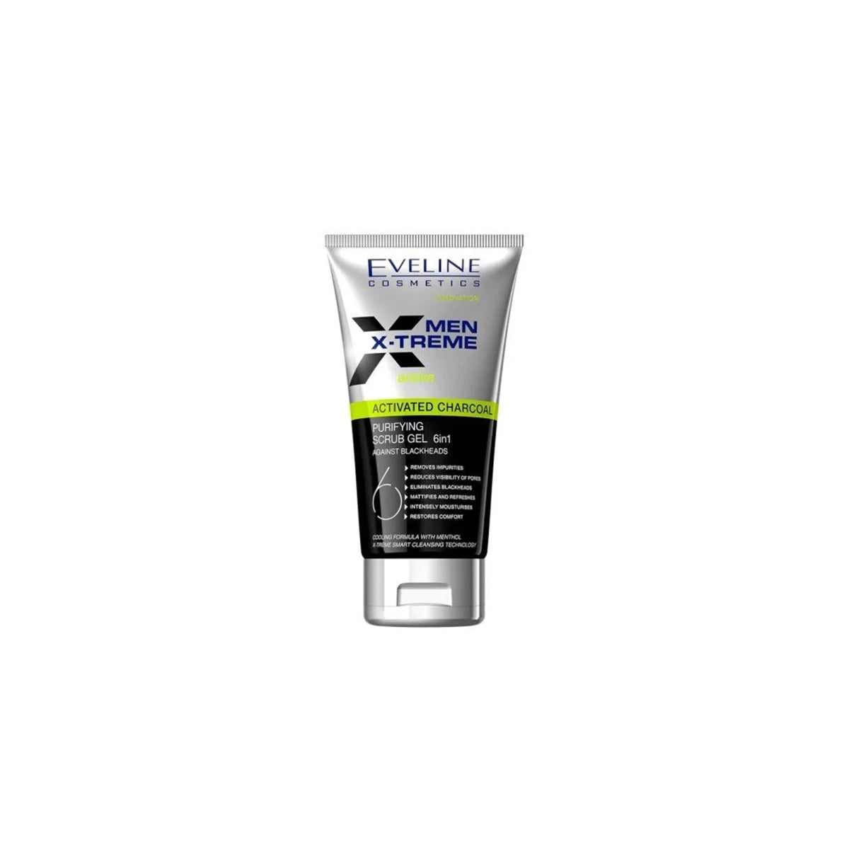 EVELINE MEN XTREME CHARCOAL PURIFYING SCRUB GEL 150ML