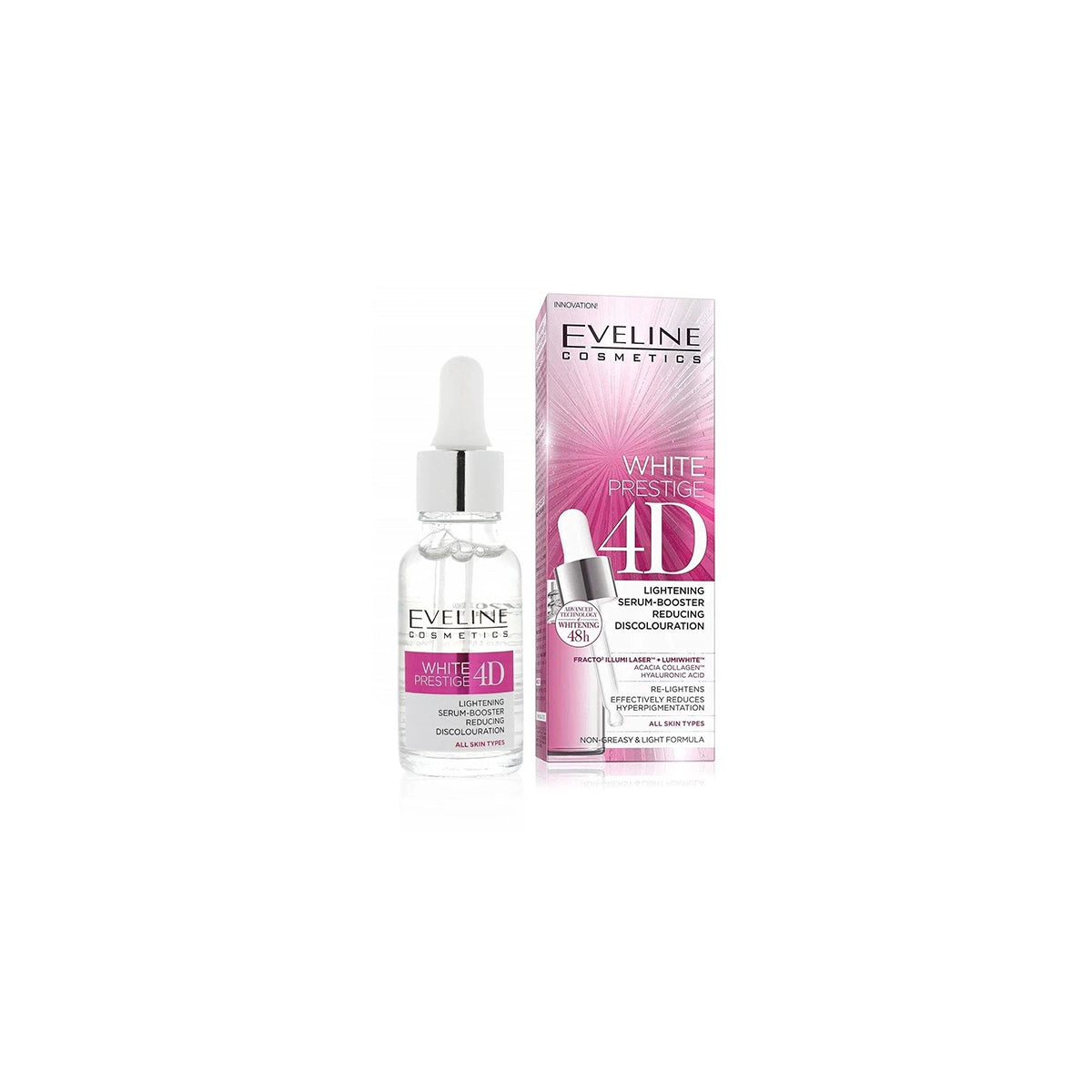EVELINE WHITE PRESTIGE 4D LIGHTENING SERUM BOOSTER 18ML