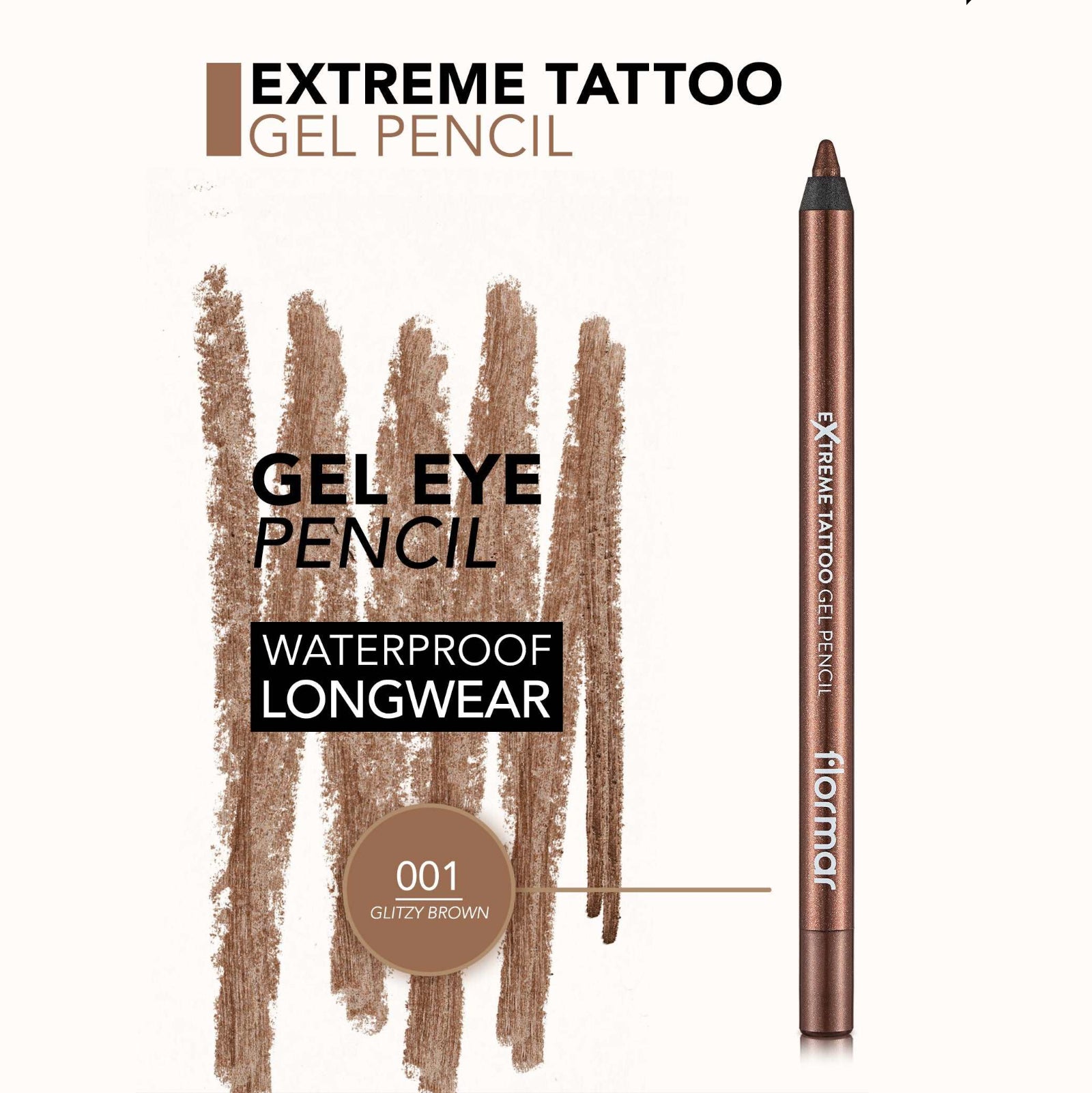 FLORMAR EYELINER PENCIL EXTREME TATTOO GEL 01