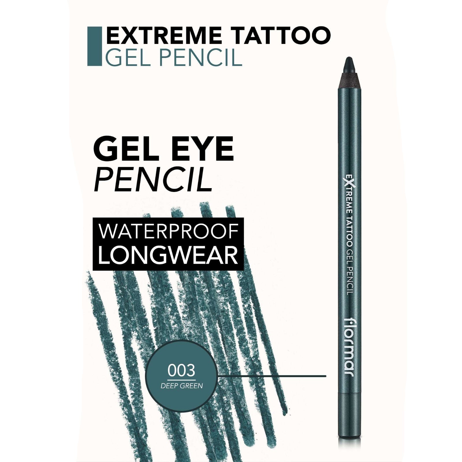FLORMAR EYELINER PENCIL EXTREME TATTOO GEL 03