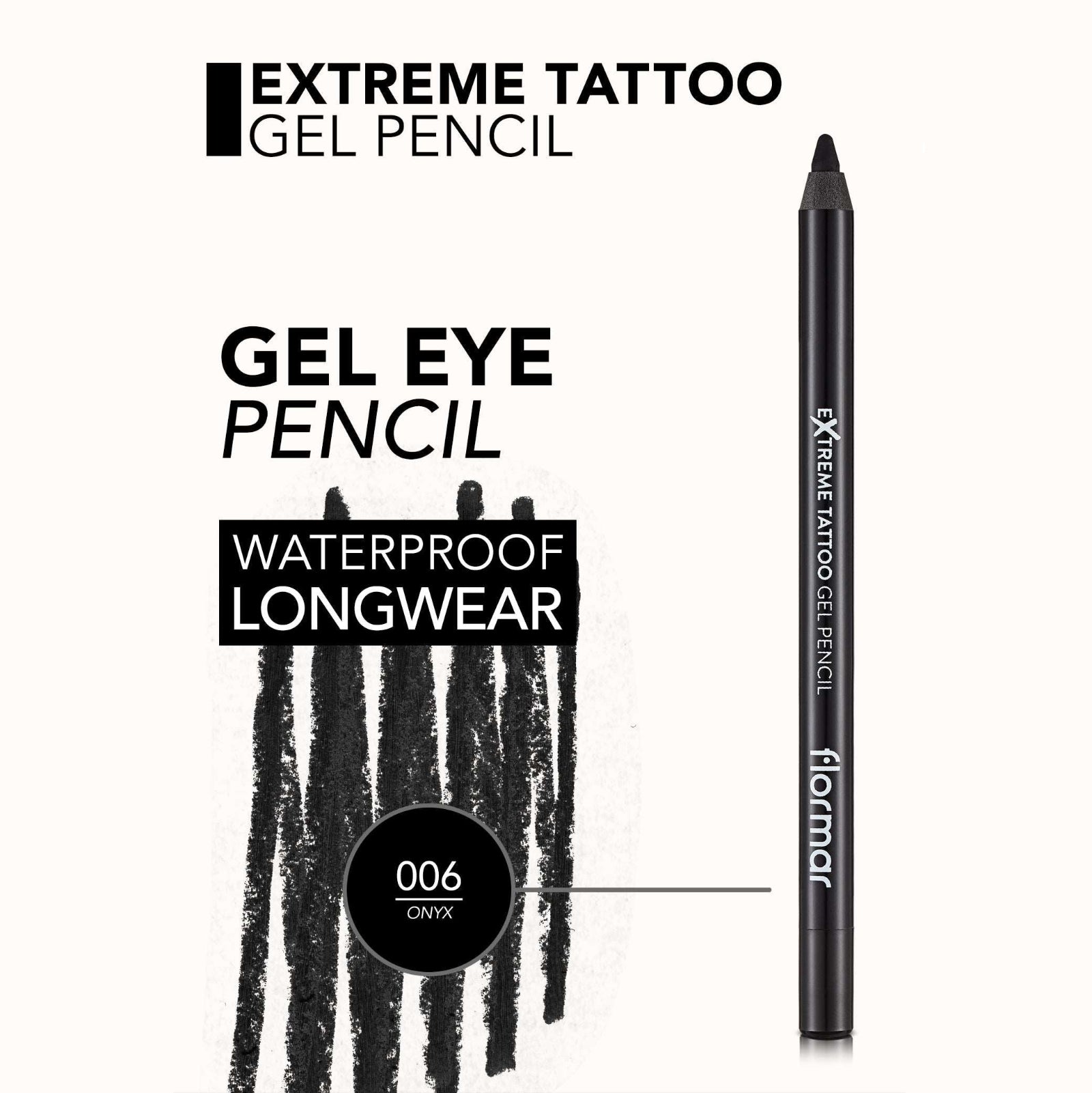 FLORMAR EYELINER PENCIL EXTREME TATTOO GEL 06