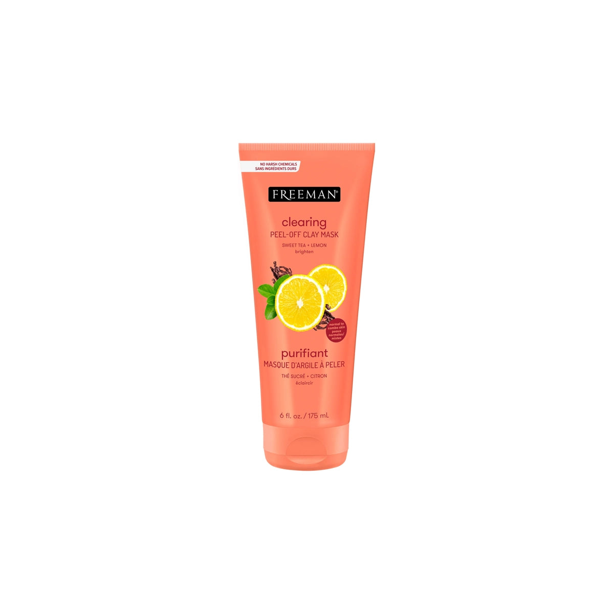 FREEMAN SWEAT TEA & LEMON PEEL OFF CLAY MASK 175ML