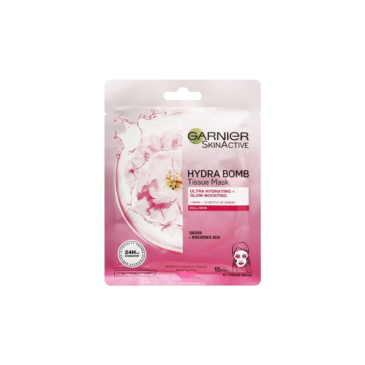 GARNIER HYDRA BOMB TISSUE MASK 32GM GLOW BOOSTING