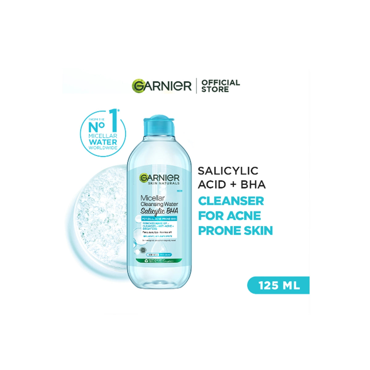 GARNIER MICELLAR WATER SALICYLIC 125ML
