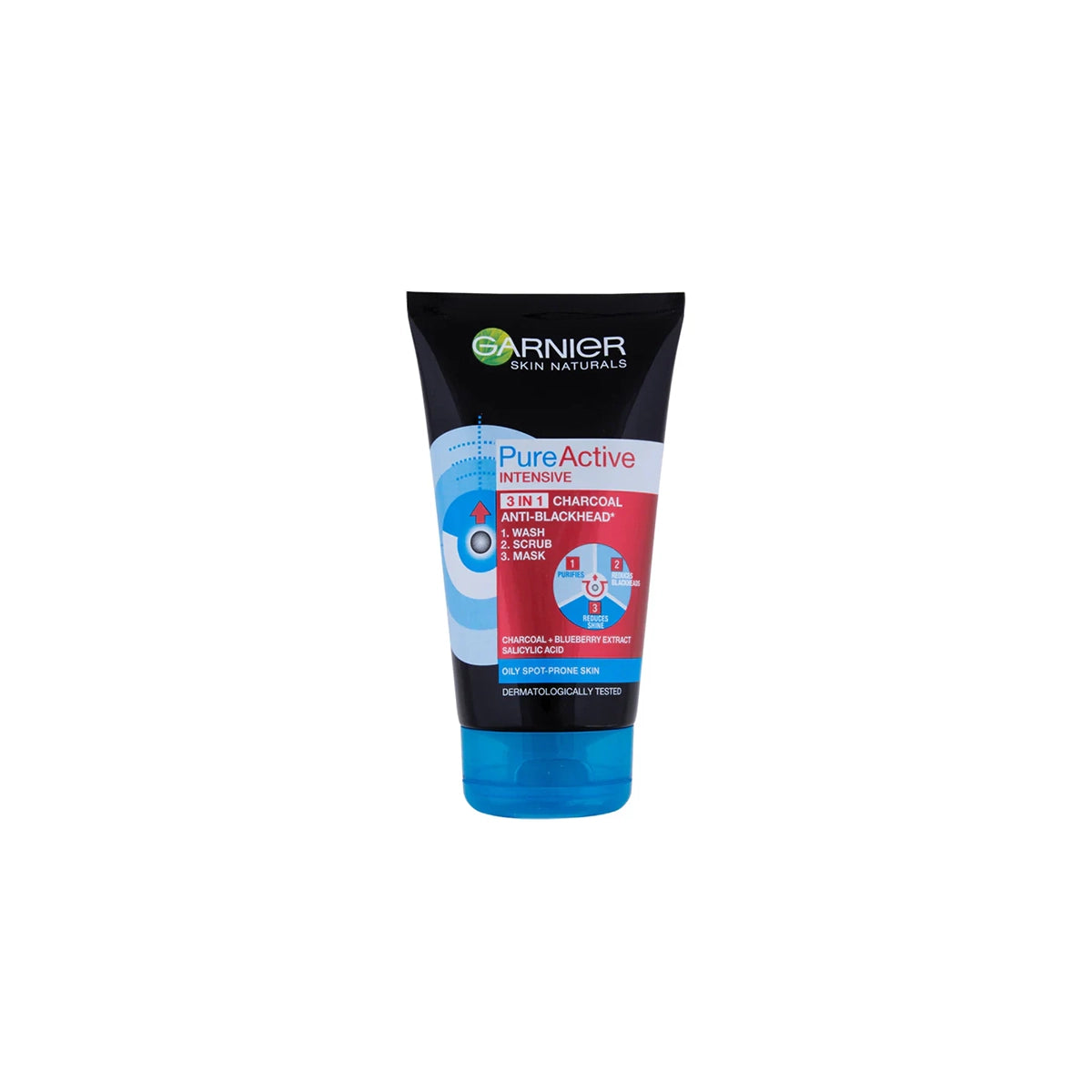 GARNIER PURE ACTIVE CHARCOAL 3 IN 1 FACE WASH 100ML