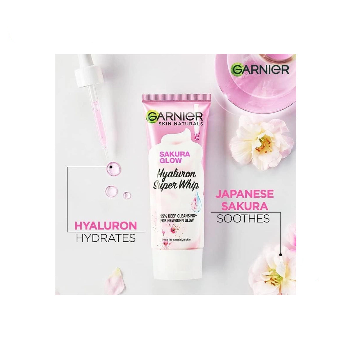 GARNIER INDO SAKURA WHITE PINKISH GLOW WHIP FOAM 100ML