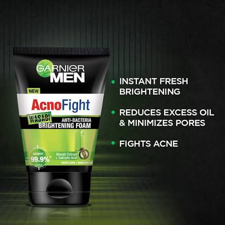GARNIER MEN FACE WASH 100ML  ACNO FIGHT