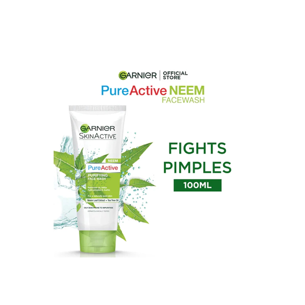GARNIER PURE ACTIVE NEEM FACE WASH 100ML