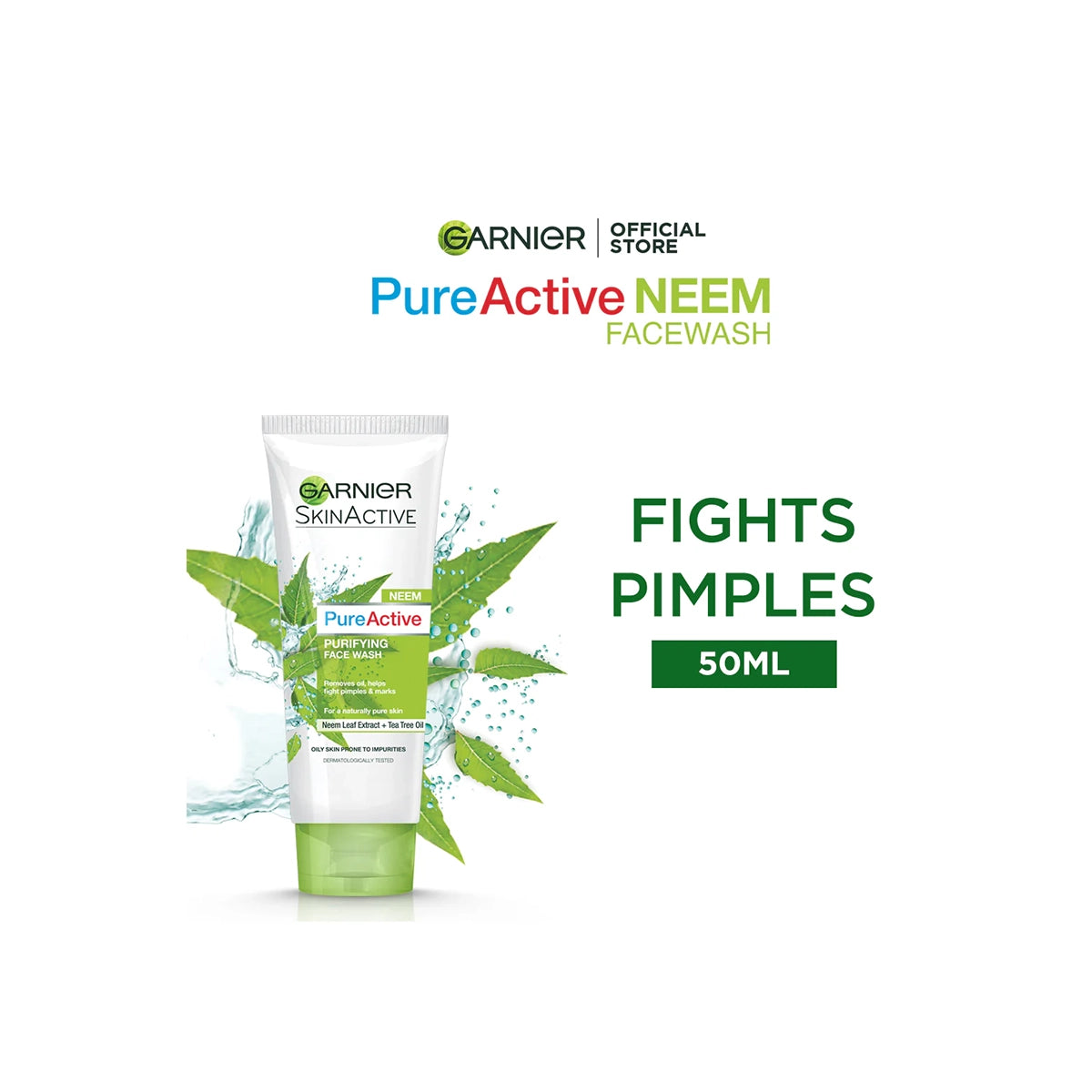 GARNIER PURE ACTIVE NEEM FACE WASH 50ML