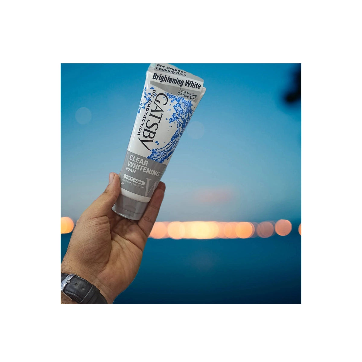 GATSBY FACE WASH 120GM CLEAR WHITENING FOAM