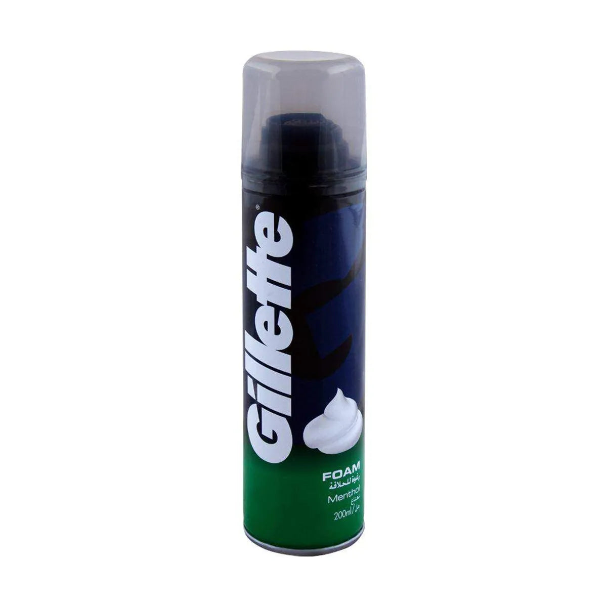 GILLETTE SHAVING FOAM 200ML MENTHOL.