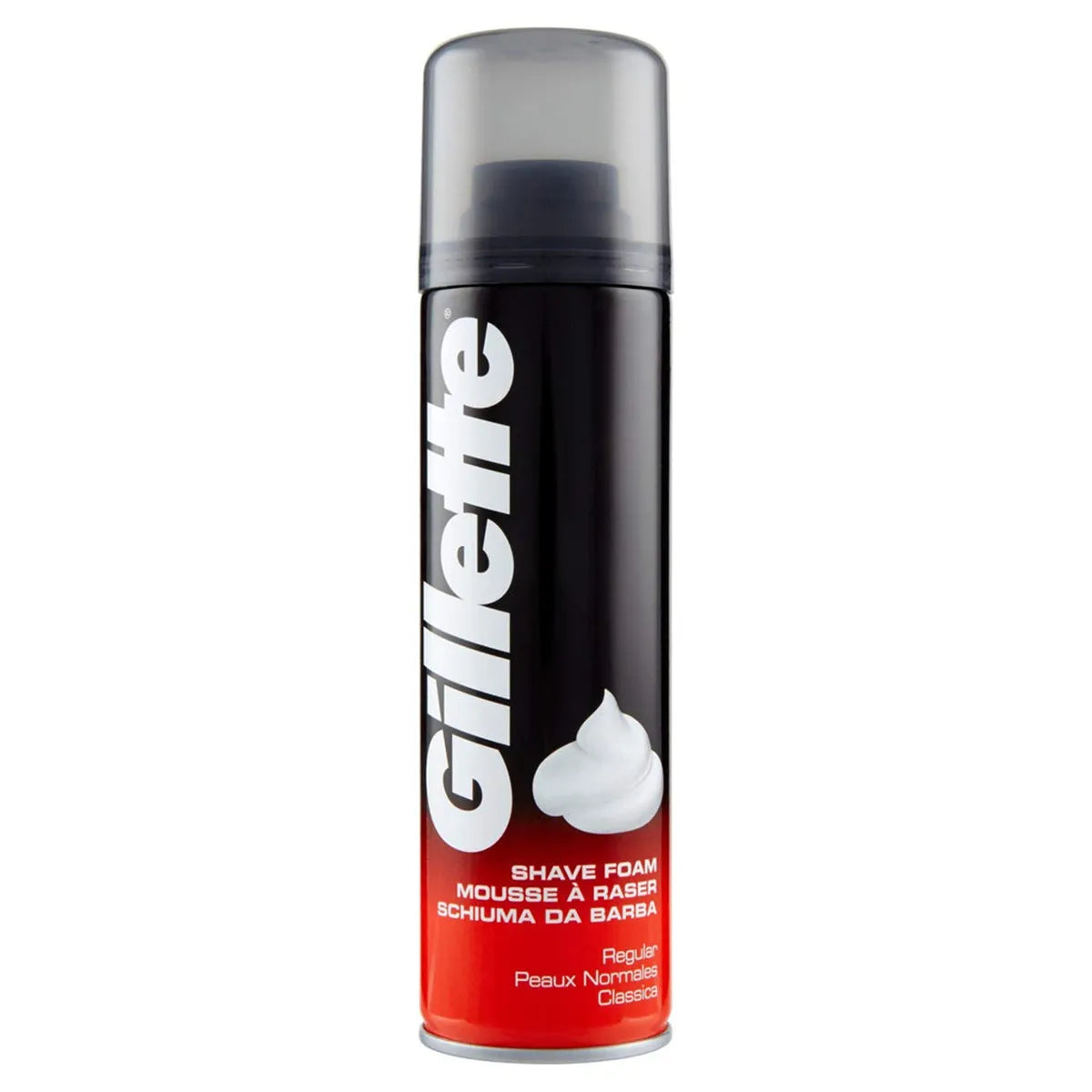 GILLETTE SHAVING FOAM 200ML REGULAR.