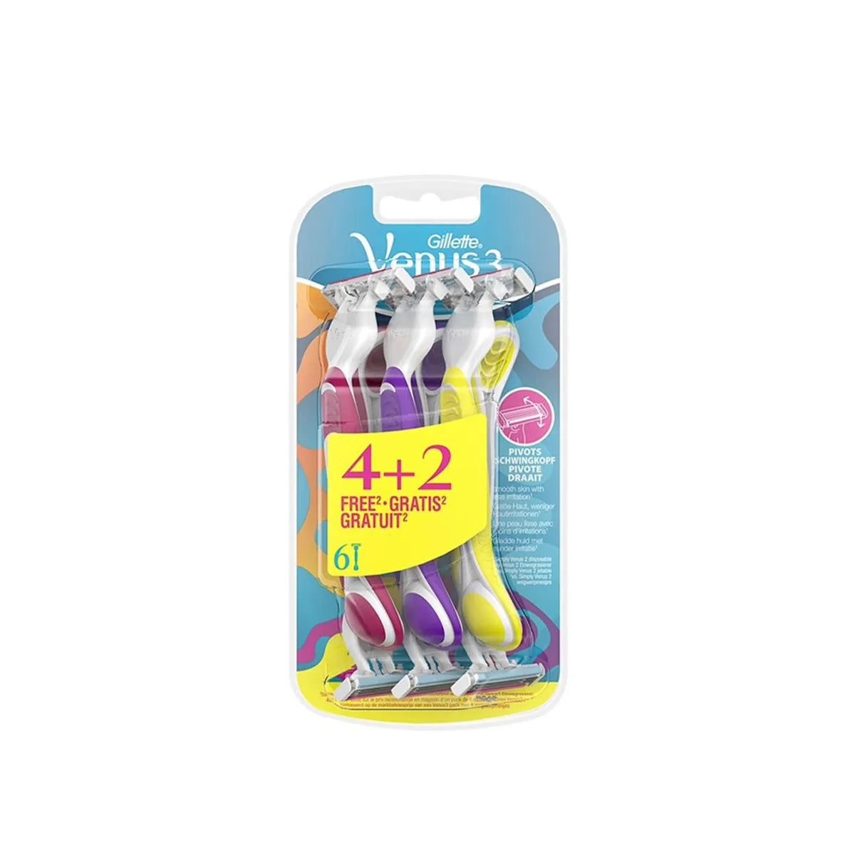 GILLETTE VENUS 3 DISPOSABLE RAZOR 4+2C