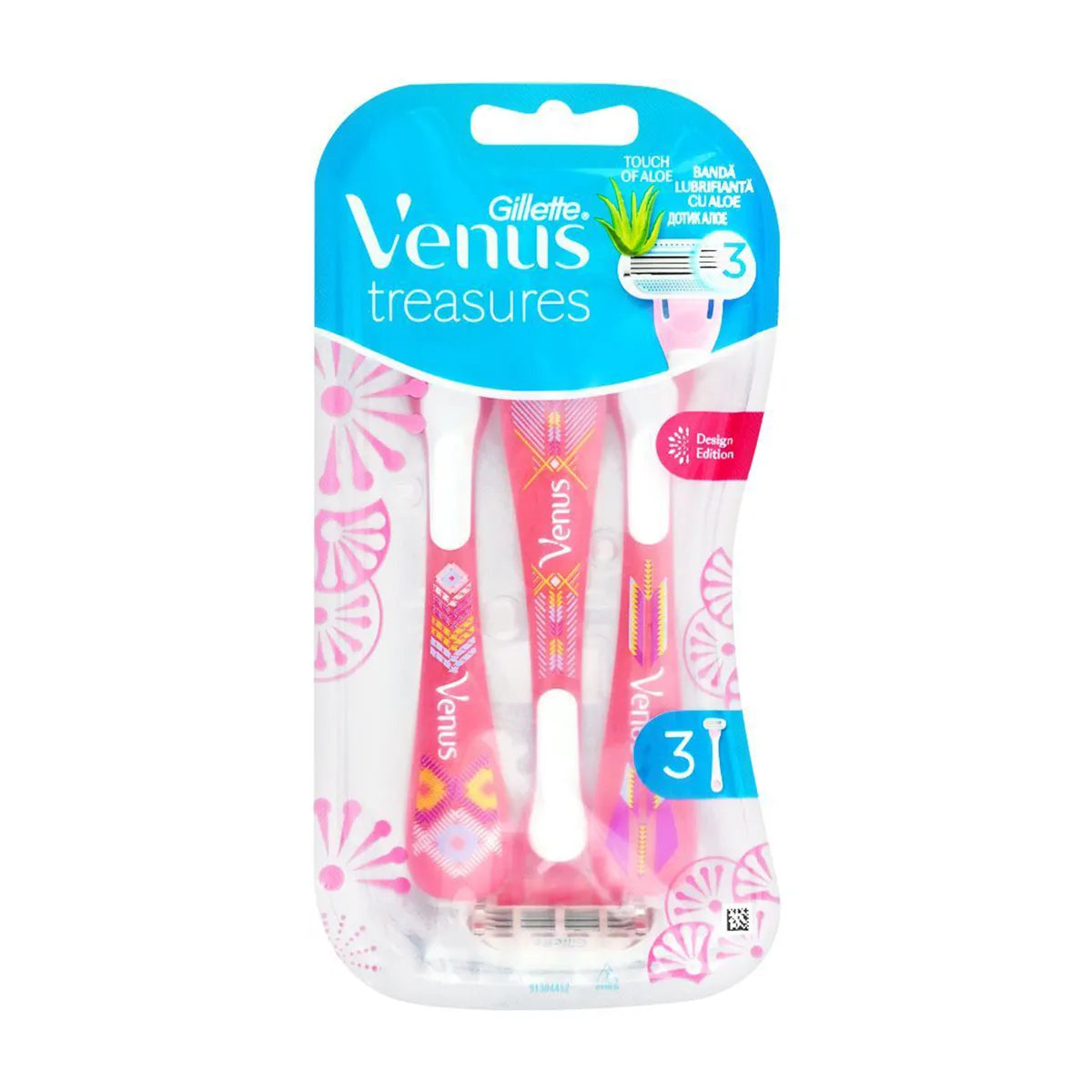 GILLETTE VENUS TREASURES DISPOSABLE RAZOR 3CS