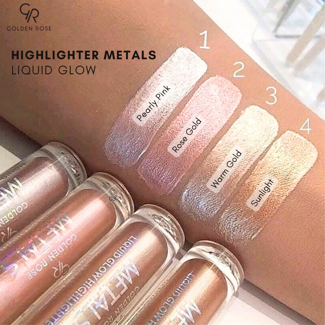 GOLDEN ROSE HIGHLIGHTER METALS LIQUID GLOW