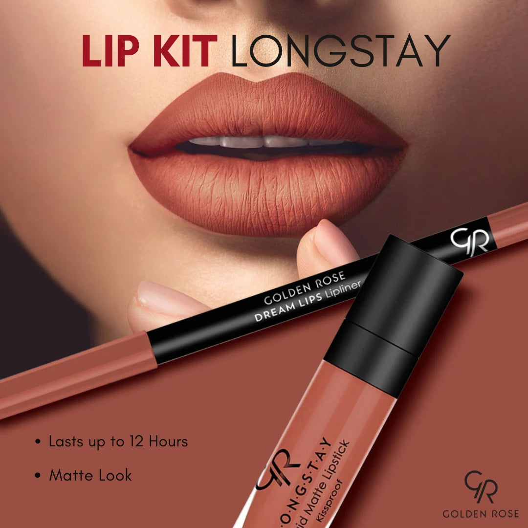 GOLDEN ROSE LIP KIT LONGSTAY