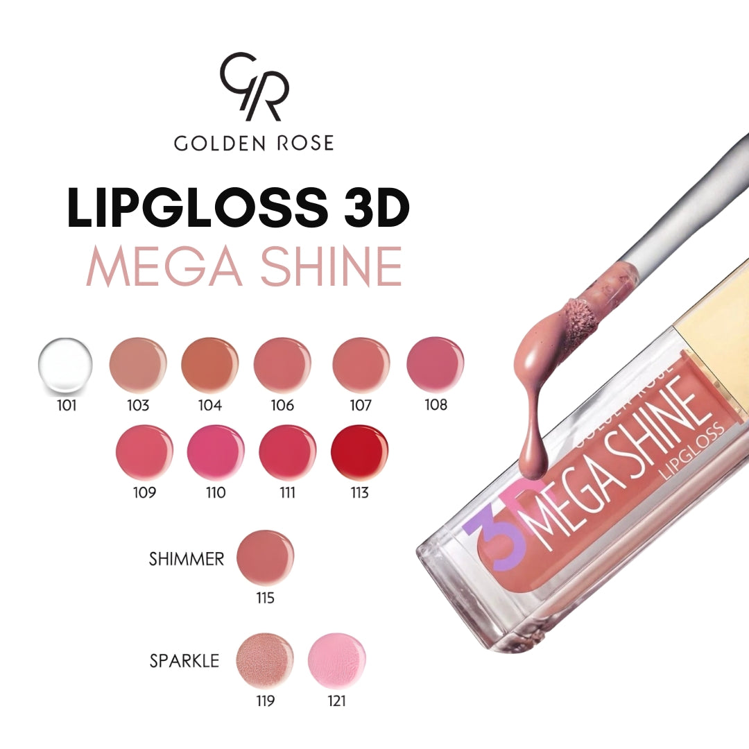GOLDEN ROSE LIPGLOSS 3D MEGA SHINE