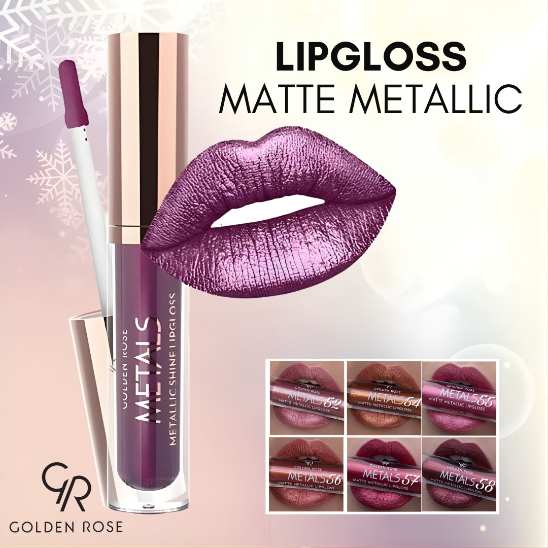 GOLDEN ROSE LIPGLOSS MATTE METALLIC