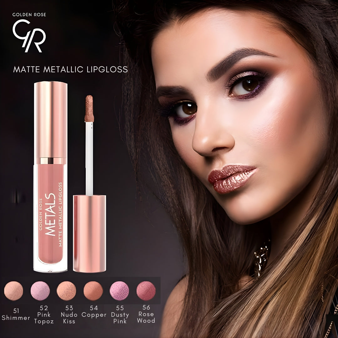 GOLDEN ROSE LIPGLOSS MATTE METALLIC