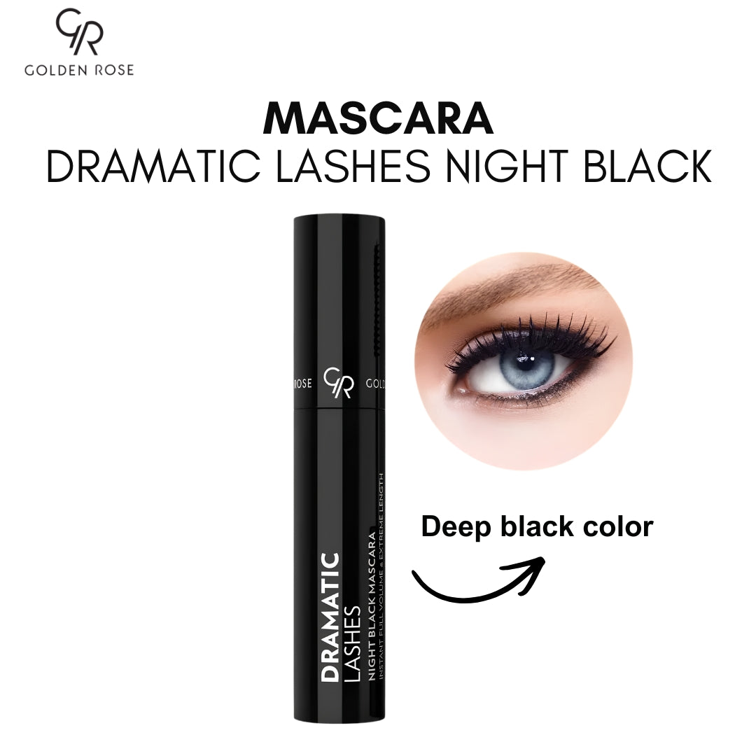GOLDEN ROSE MASCARA DRAMATIC LASHES NIGHT BLACK