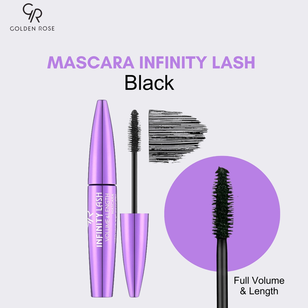 GOLDEN ROSE MASCARA INFINITY LASH BLACK