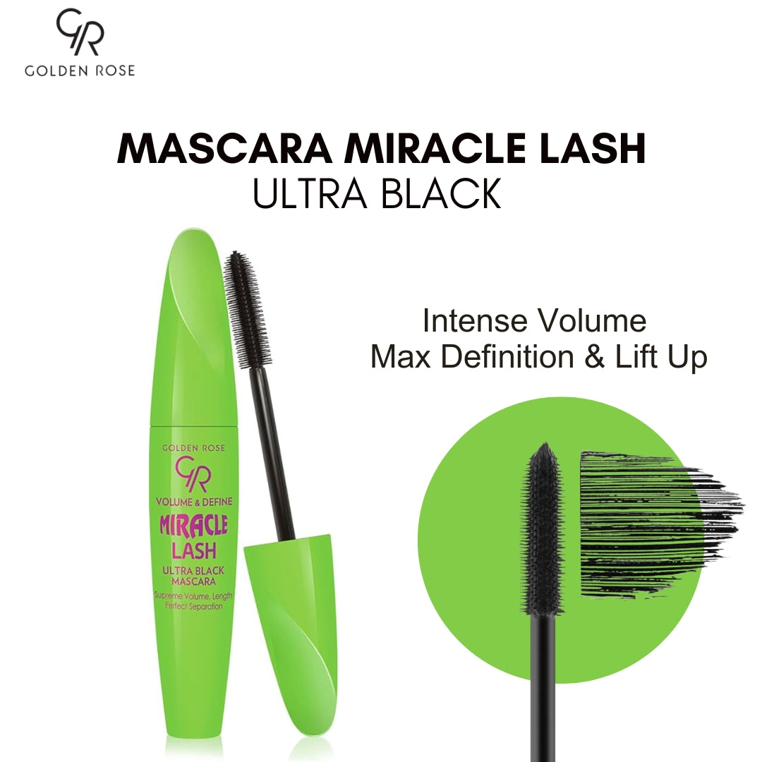 GOLDEN ROSE MASCARA MIRACLE LASH ULTRA BLACK