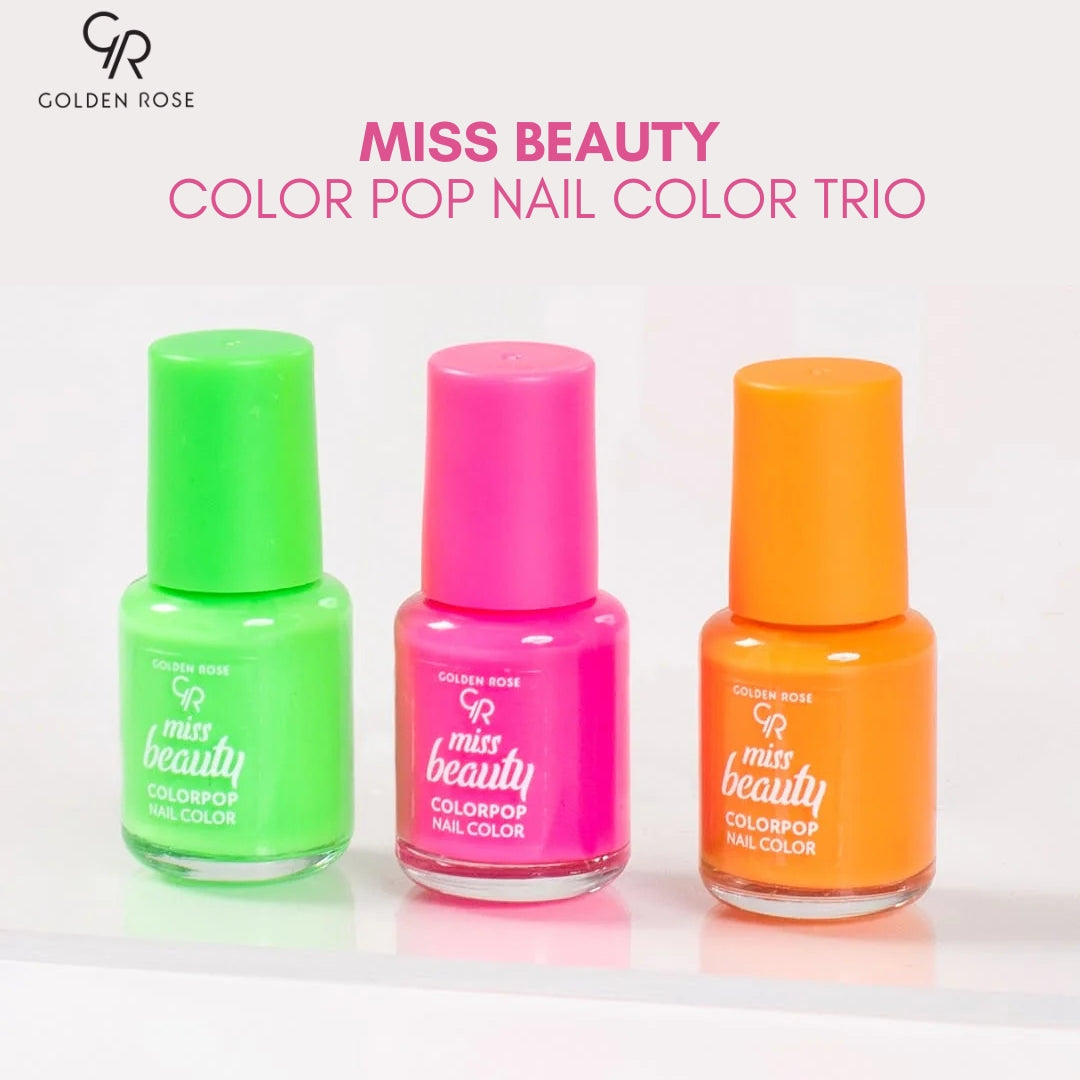 GOLDEN ROSE MISS BEAUTY COLORPOP NAIL COLOR TRIO