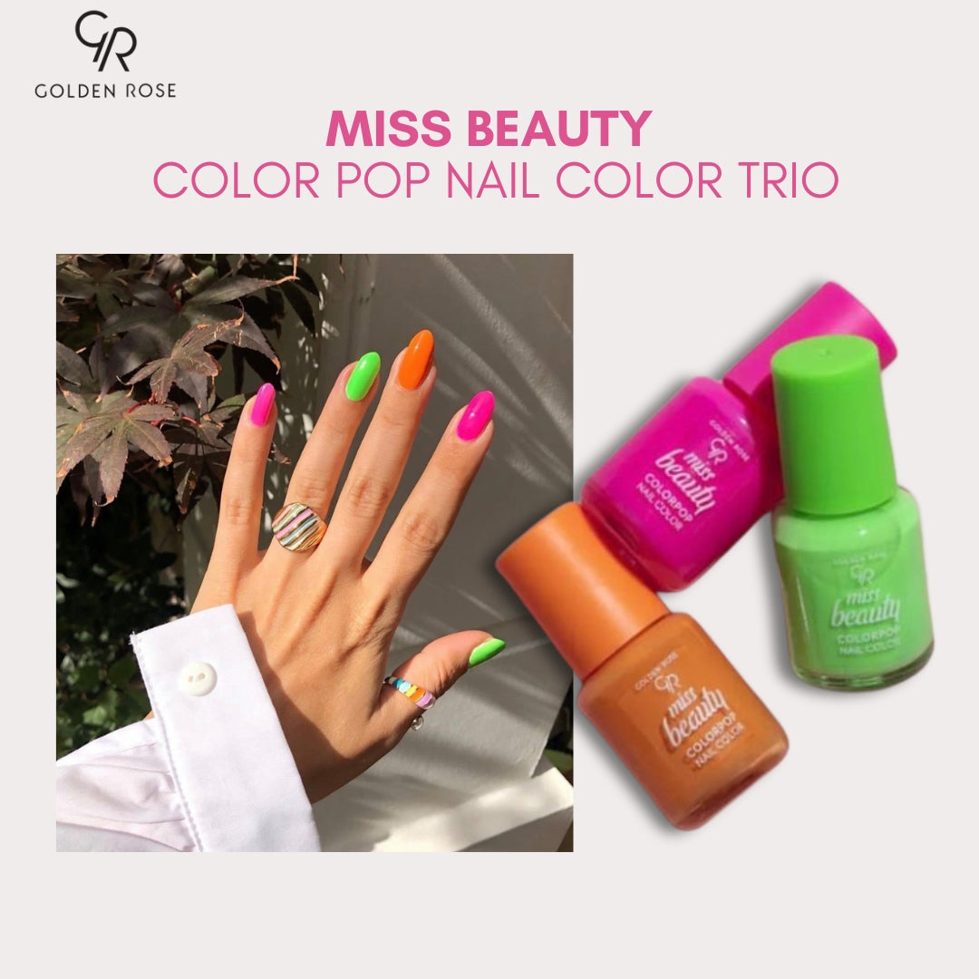 GOLDEN ROSE MISS BEAUTY COLORPOP NAIL COLOR TRIO
