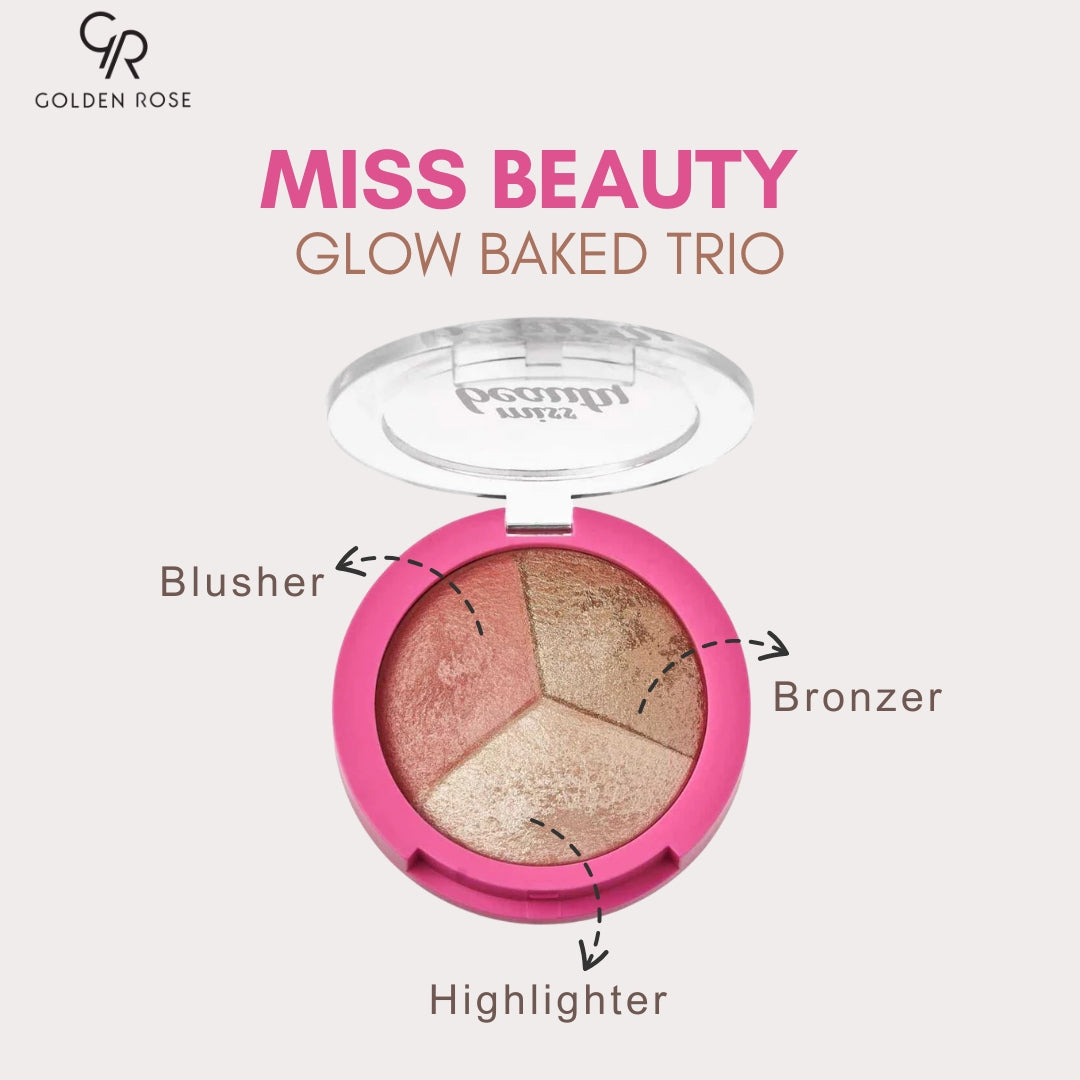 GOLDEN ROSE MISS BEAUTY GLOW BAKED TRIO