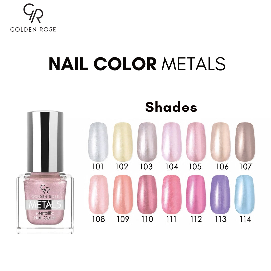 GOLDEN ROSE NAIL COLOR METALS