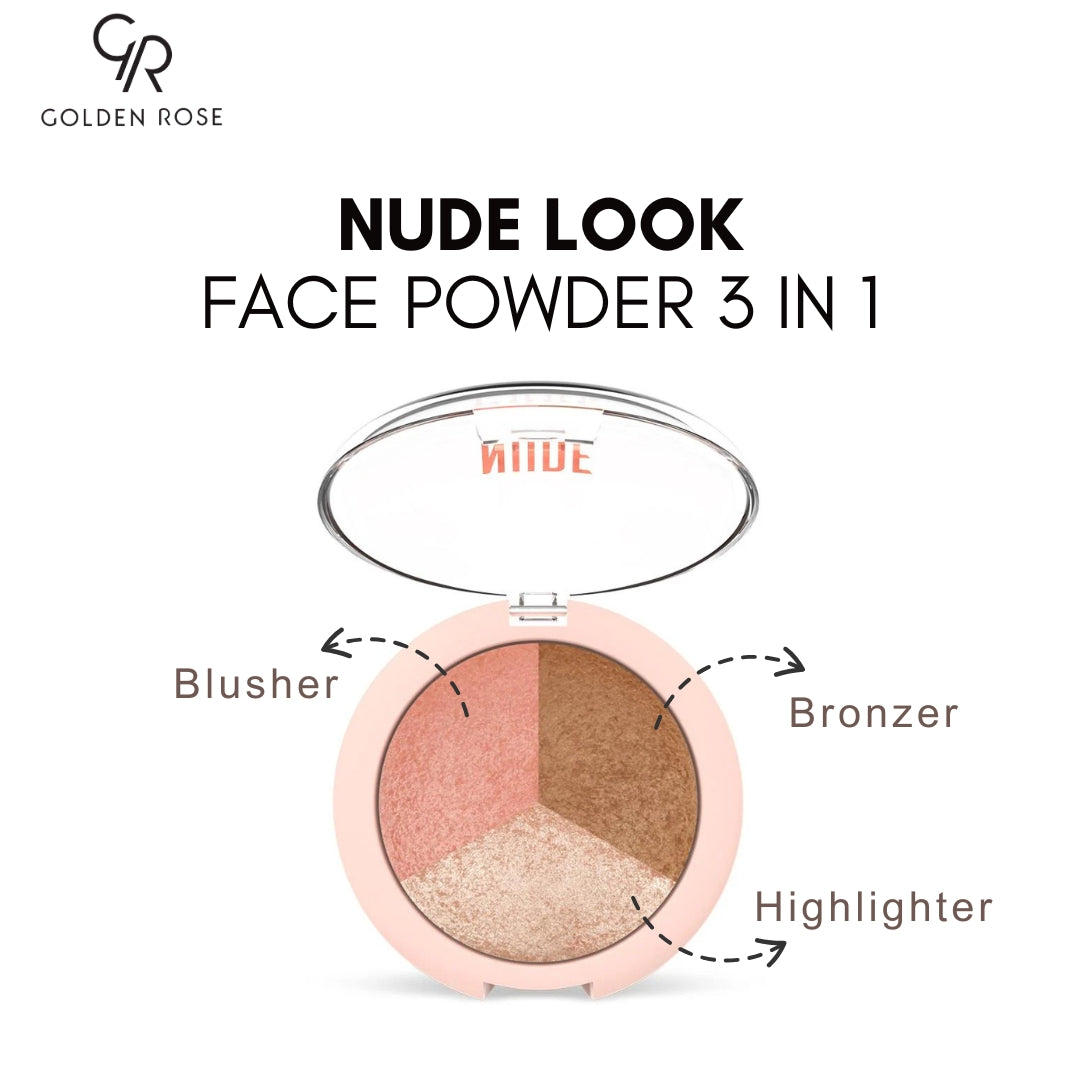 GOLDEN ROSE NUDE LOOK POWDER BAKED TRIO