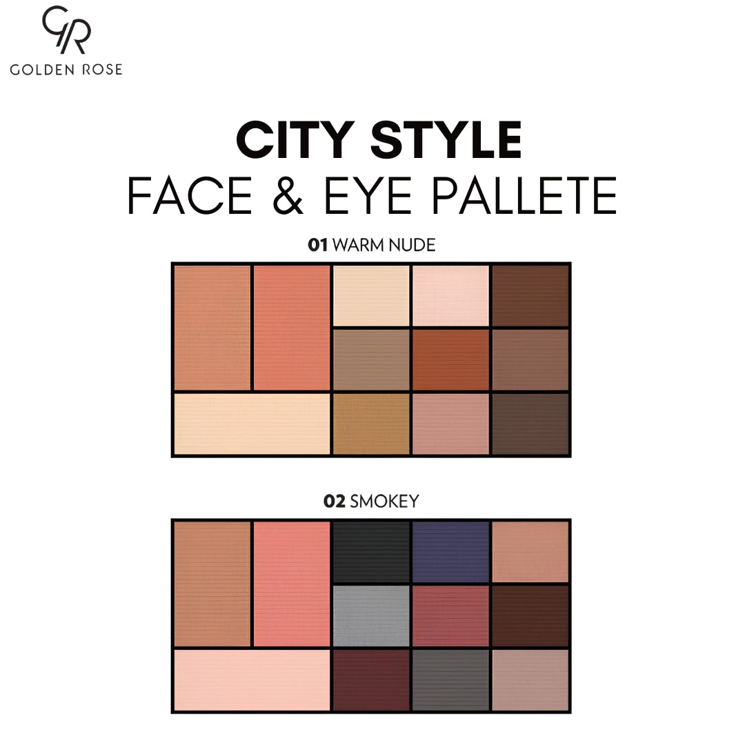 GOLDEN ROSE PALETTE CITY STYLE FACE & EYE