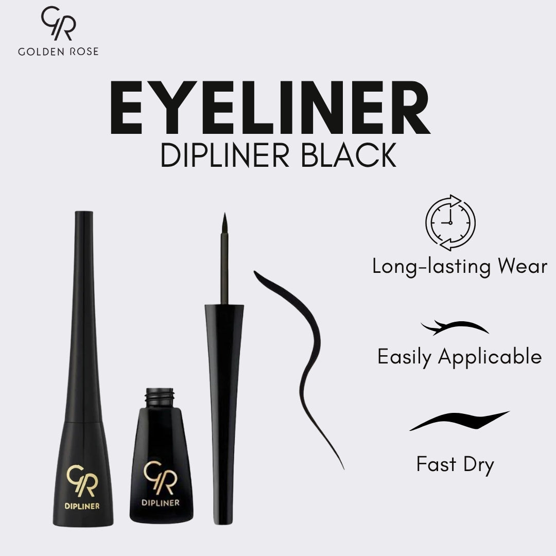 GOLDEN ROSE EYELINER DIPLINER BLACK