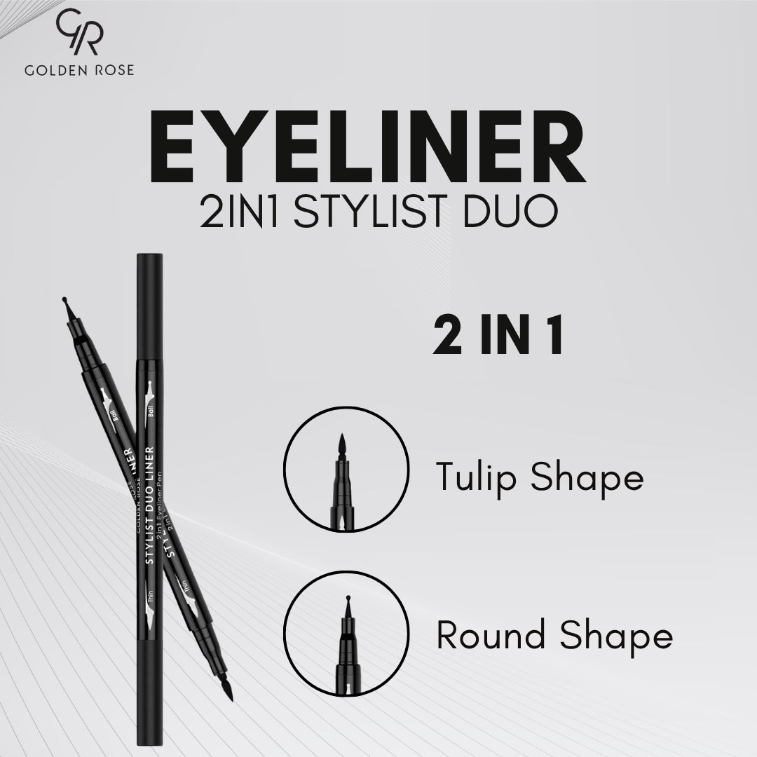 GOLDEN ROSE EYELINER PEN 2IN1 STYLIST DUO