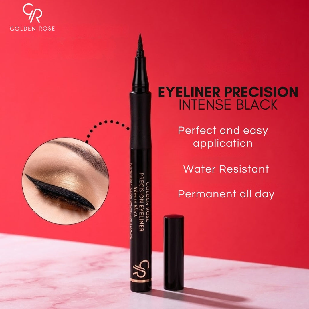 GOLDEN ROSE EYELINER PRECISION INTENSE BLACK