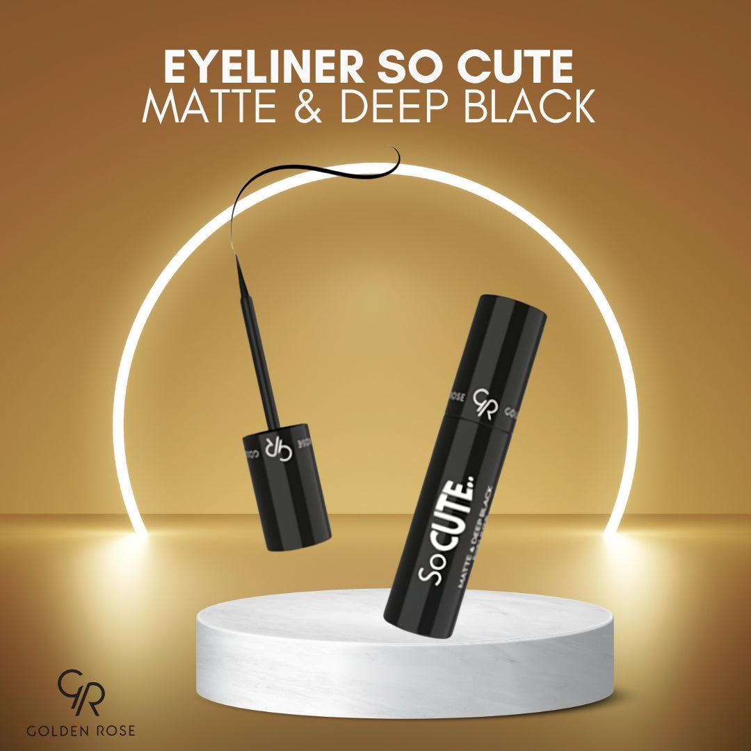 GOLDEN ROSE EYELINER SO CUTE MATTE & DEEP BLACK