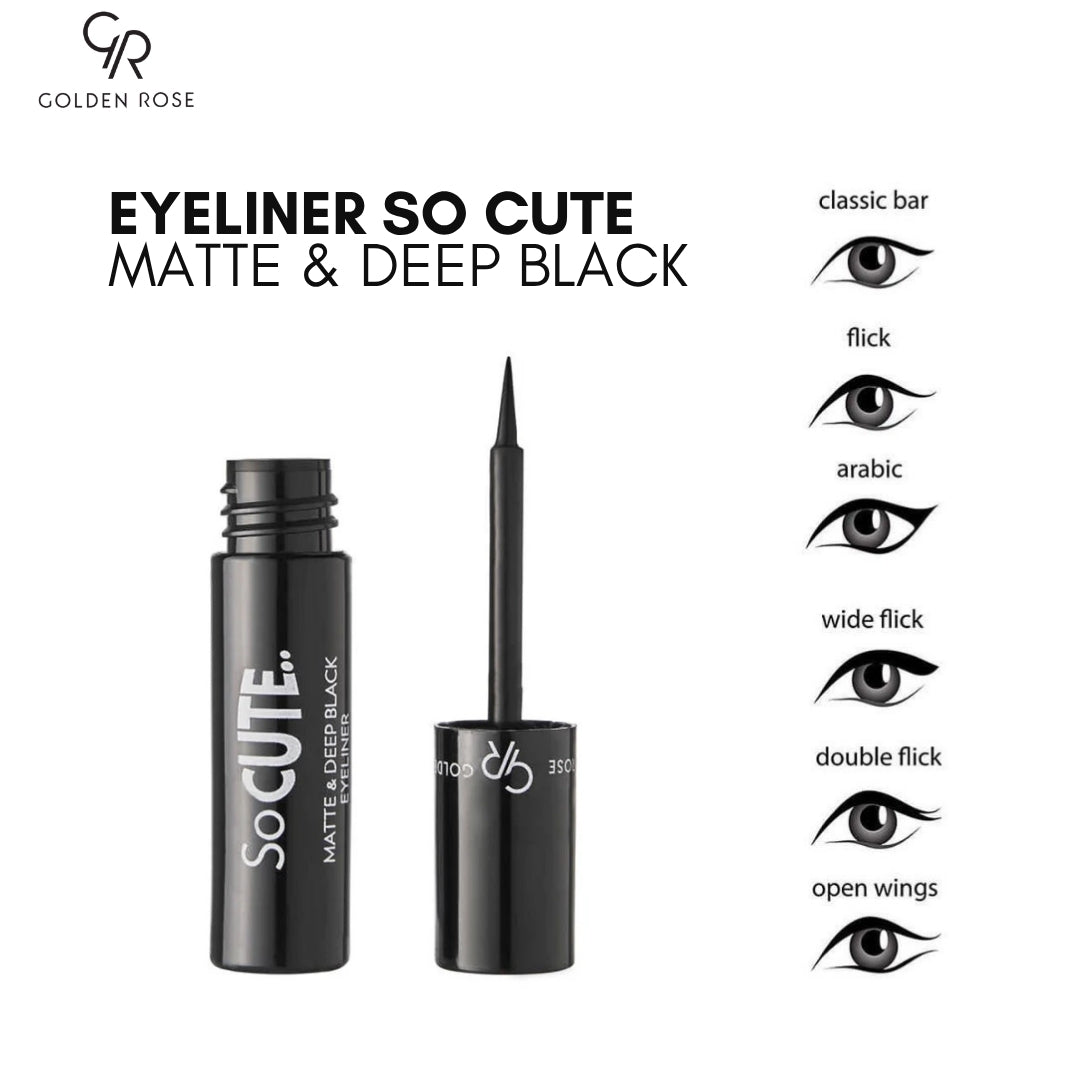 GOLDEN ROSE EYELINER SO CUTE MATTE & DEEP BLACK