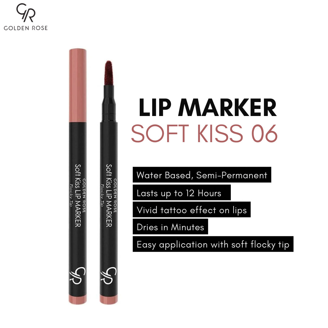GOLDEN ROSE LIP MARKER SOFT KISS 06