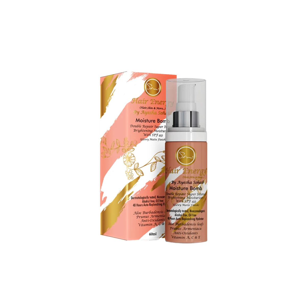 HAIR ENERGY BRIGHTENING MOISTURISER SPF 60 MOISTURE BOMB
